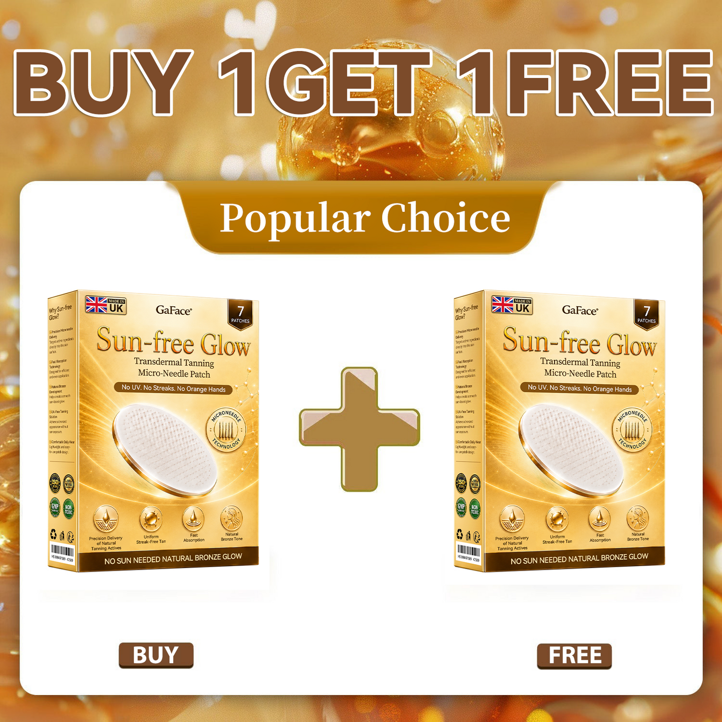 𝗚𝗮𝗳𝗮𝗰𝗲® Sunless Natural Glow Transdermal Tanning Micro-Needle Patch