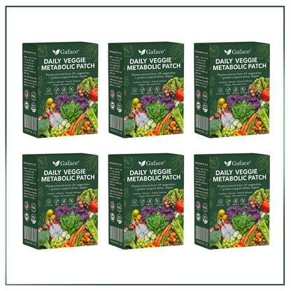 𝐆𝐚𝐟𝐚𝐜𝐞® 𝐃𝐚𝐢𝐥𝐲 𝐕𝐞𝐠𝐞𝐭𝐚𝐛𝐥𝐞 𝐌𝐞𝐭𝐚𝐛𝐨𝐥𝐢𝐜 𝐏𝐚𝐭𝐜𝐡 𝐮𝐬𝐞𝐬 𝐨𝐫𝐠𝐚𝐧𝐢𝐜 𝐯𝐞𝐠𝐞𝐭𝐚𝐛𝐥𝐞 𝐞𝐱𝐭𝐫𝐚𝐜𝐭𝐬 𝐚𝐧𝐝 𝐩𝐡𝐲𝐭𝐨𝐧𝐮𝐭𝐫𝐢𝐞𝐧𝐭𝐬 𝐟𝐫𝐨𝐦 𝟑𝟗 𝐯𝐞𝐠𝐞𝐭𝐚𝐛𝐥𝐞𝐬 + 𝐠𝐫𝐞𝐞𝐧𝐬 𝐭𝐨 𝐬𝐮𝐩𝐩𝐨𝐫𝐭 𝐝𝐞𝐭𝐨𝐱, 𝐝𝐢𝐠𝐞𝐬𝐭𝐢𝐨𝐧 & 𝐦𝐞𝐭𝐚𝐛𝐨𝐥𝐢𝐜 𝐫𝐞𝐬𝐞𝐭, 𝐚𝐧𝐝 𝐛𝐨𝐨𝐬𝐭 𝐞𝐧𝐞𝐫𝐠𝐲 𝐟𝐨𝐫 𝐚𝐥𝐥-𝐝𝐚𝐲 𝐰𝐞𝐥𝐥𝐧𝐞𝐬𝐬.
